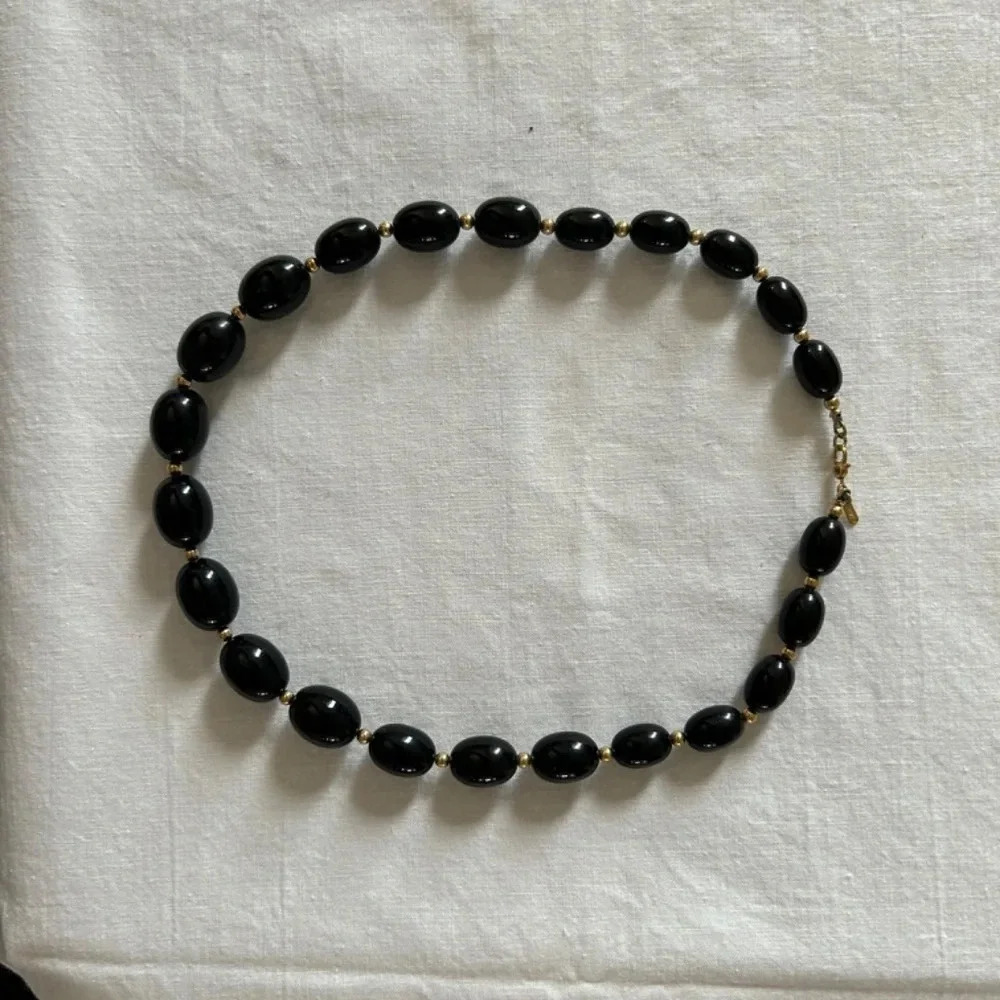 Erica Lyons Black and White Costume Jewelry w/ Black and White Bead Strands - Picture 6 of 6
